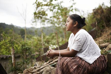 Mayra vive en la comunidad de Alta Verapaz en Guatemala