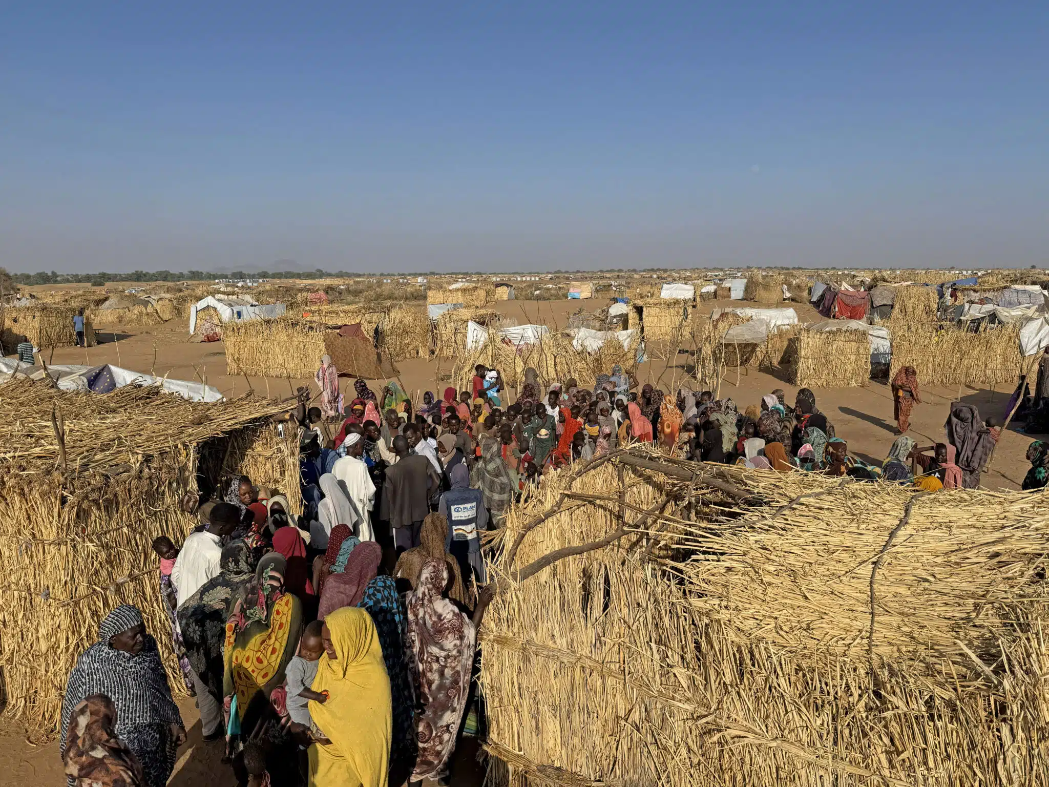 Extensos campamentos para desplazados internos dan refugio a miles de personas en Sudán © Plan International